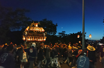健速神社神輿 夜渡御風景１