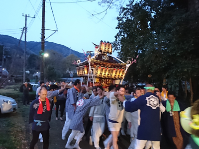 羽根須賀神社 宮神輿夜渡御風景１